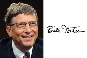 Подпись миллиардера - Билл Гейтса, американского предпринимателя и общественного деятеля, филантропа, один из создателей и бывший крупнейший акционеров компании Microsoft. Как с помощью подписи привлечь материальный достаток?