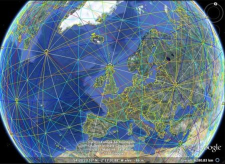 Линия Софии на карте мира